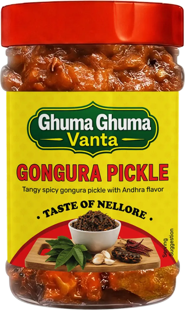 Ghuma Ghuma Vanta Gongura Pickle jar