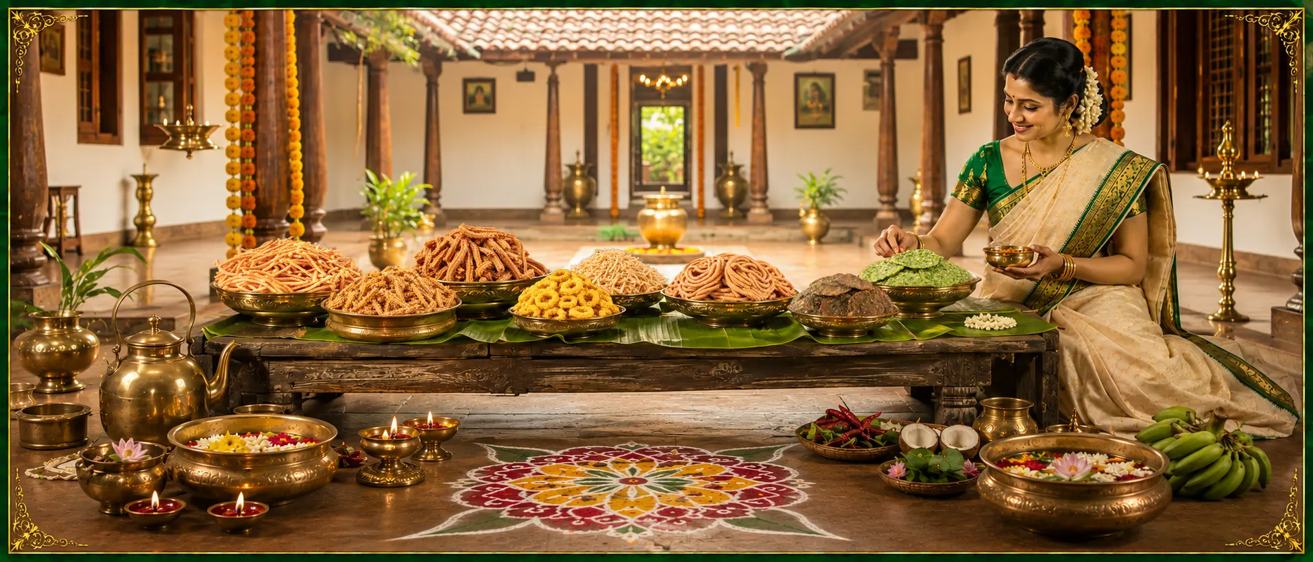 Ghuma Ghuma Vanta festive Andhra snacks and pickles banner